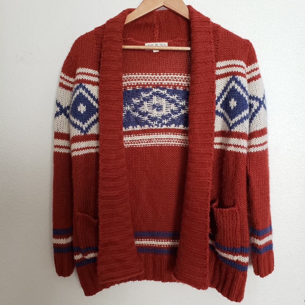 Pink rose cardigan sweater